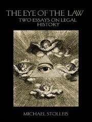 The Eye of the Law: Two Essays on Legal History book cover