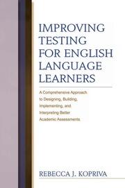 Improving Testing For English Language Learners book cover