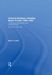 Antonio Gardano, Venetian Music Printer, 1538-1569 book cover