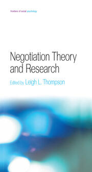 Negotiation Theory and Research book cover
