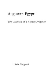 Augustan Egypt: The Creation of a Roman Province book cover