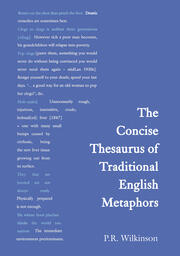 Concise Thesaurus of Traditional English Metaphors book cover