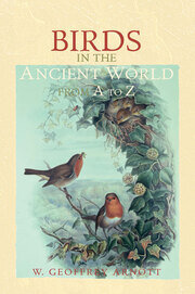Birds in the Ancient World from A to Z book cover
