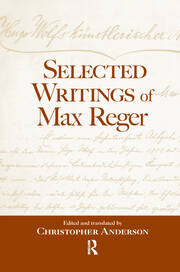 Selected Writings of Max Reger book cover