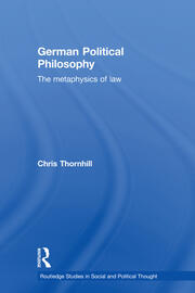 German Political Philosophy: The Metaphysics of Law book cover