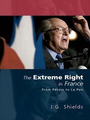 The Extreme Right in France: From Pétain to Le Pen book cover