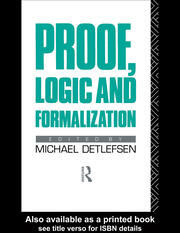 Proof, Logic and Formalization book cover