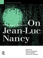 On Jean-Luc Nancy: The Sense of Philosophy book cover