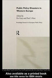 Public Policy Disasters in Europe book cover