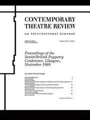 Proceedings of the Soviet/British Puppetry Conference: Glasgow November 1989 book cover