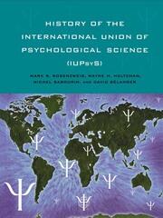 History of the International Union of Psychological Science (IUPsyS) book cover