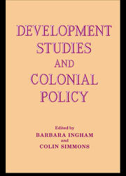 Development Studies and Colonial Policy book cover