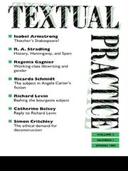 Textual Practice: Issue 7 Volume 3 No. 1 book cover
