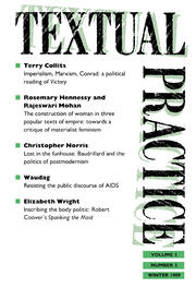 Textual Practice: Issue 9 Volume 3 No. 3 book cover