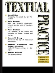 Textual Practice: Volume 6, Issue 3 book cover