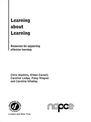 Learning about Learning: Resources for Supporting Effective Learning book cover