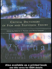 Critical Dictionary of Film and Television Theory book cover