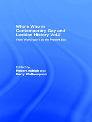Who's Who in Contemporary Gay and Lesbian History Vol.2: From World War II to the Present Day book cover
