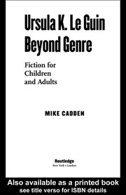 Ursula K. Le Guin Beyond Genre: Fiction for Children and Adults book cover