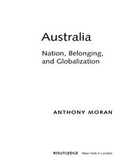 Australia: Nation, Belonging, and Globalization book cover