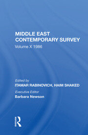 Middle East Contemporary Survey, Volume X, 1986 book cover