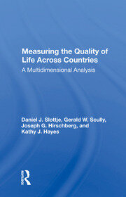 Measuring The Quality Of Life Across Countries: A Multidimensional Analysis book cover