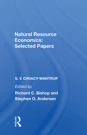 Natural Resource Economics: Selected Papers book cover
