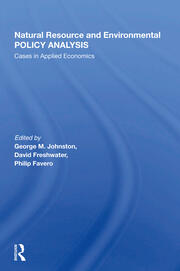 Natural Resource And Environmental Policy Analysis: Cases In Applied Economics book cover