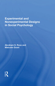Experimental And Nonexperimental Designs In Social Psychology book cover