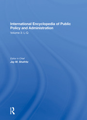 International Encyclopedia of Public Policy and Administration Volume 3 book cover