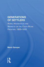 Generations Of Settlers: Rural Households And Markets On The Costa Rican Frontier, 1850-1935 book cover