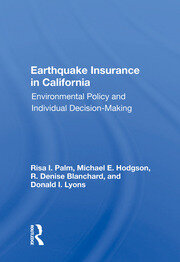Earthquake Insurance In California: Environmental Policy And Individual Decision-making book cover