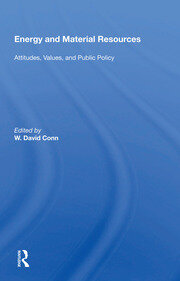 Energy And Material Resources: Attitudes, Values, And Public Policy book cover