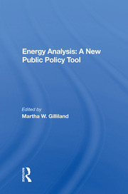 Energy Analysis: A New Public Policy Tool book cover