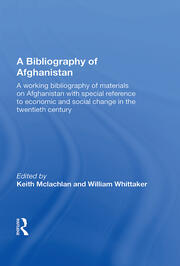 A Bibliography Of Afghanistan book cover