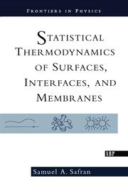 Statistical Thermodynamics Of Surfaces, Interfaces, And Membranes - 1s