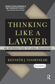 Thinking Like a Lawyer: An Introduction to Legal Reasoning book cover