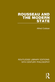 Rousseau and the Modern State book cover