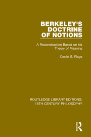 Berkeley's Doctrine of Notions: A Reconstruction Based on his Theory of Meaning book cover