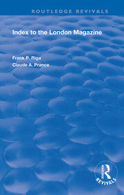 Index to the London Magazine book cover
