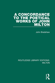 A Concordance to the Poetical Works of John Milton book cover