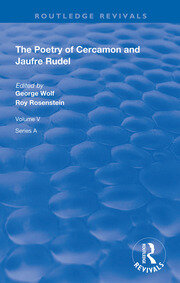 The Poetry of Cercamon and Jaufre Rudel book cover