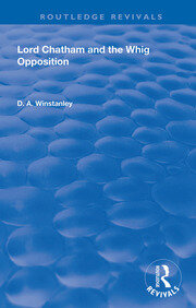 Lord Chatham and the Whig Opposition book cover