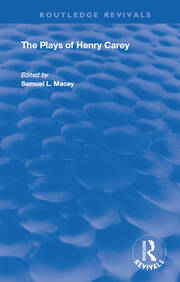 The Plays of Henry Carey book cover