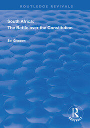 South Africa: The Battle over the Constitution book cover