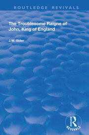 The Troublesome Raigne of John, King of England book cover