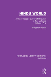 Hindu World: An Encyclopedic Survey of Hinduism. In Two Volumes. Volume I A-L book cover