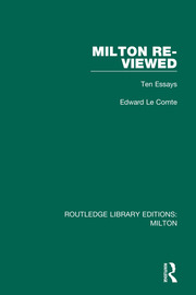 Milton Re-viewed: Ten Essays book cover