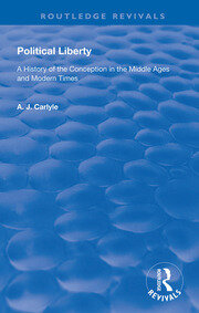 Political Liberty: A History of the Conception in the Middle Ages and Modern Times book cover