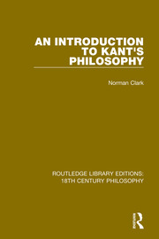 An Introduction to Kant's Philosophy book cover